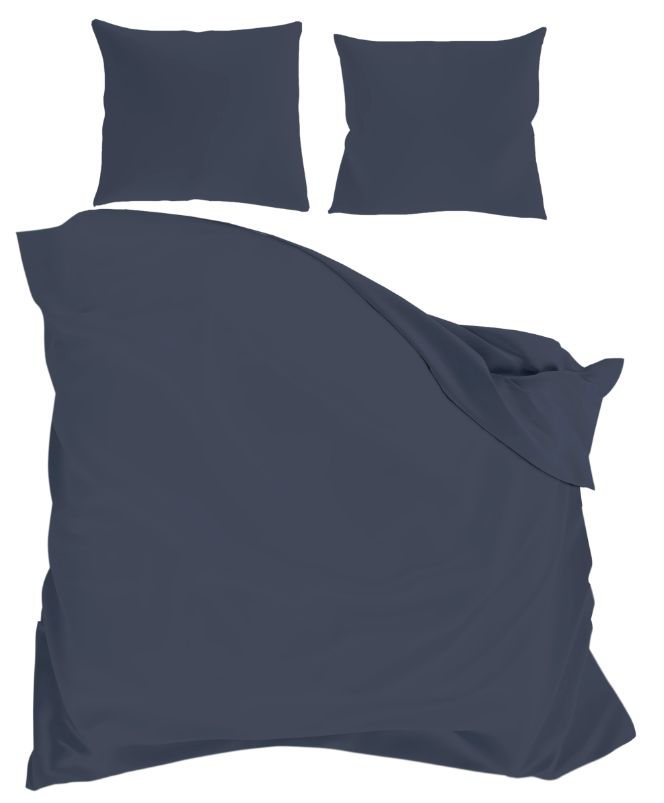 Jednokolorová Posteľná Bielizeň Denim Hladká Bez Vzorov Bavlnený Satén 220x200