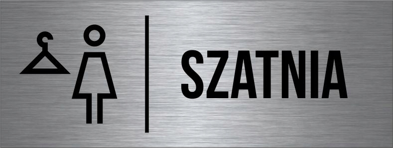 

Tabliczka Szatnia Damska Aluminium Piktogram