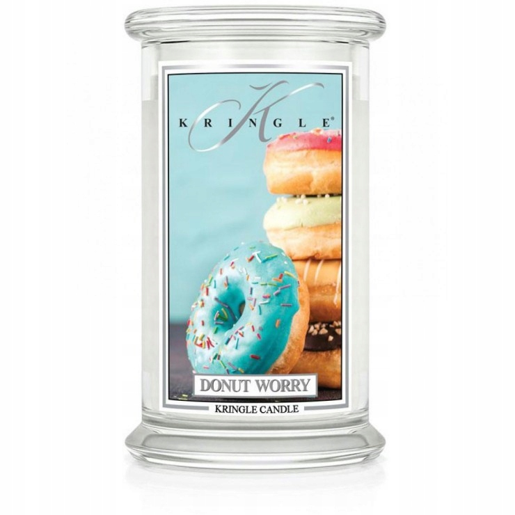 Donut Worry – Kringle Candle – velká svíčka se dvěma knoty (624 g)