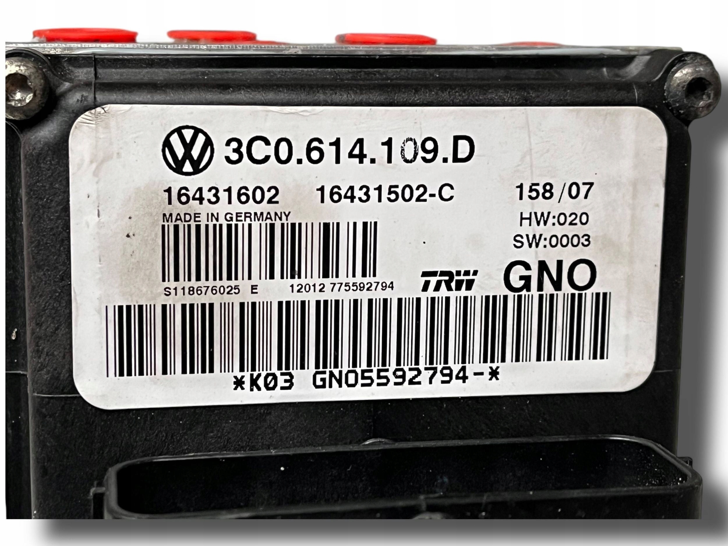 pump control unit ABS VW PASSAT B6 3C0614109D 2.0TDI !J