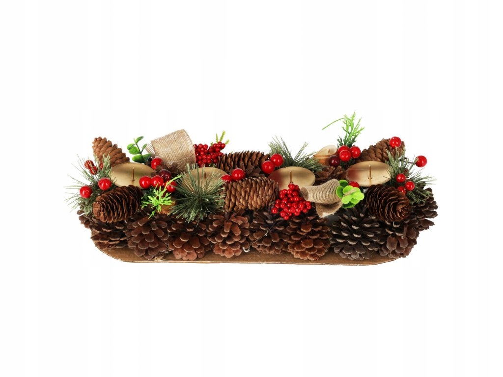 Adventní věnec ze šišek, 41 cm