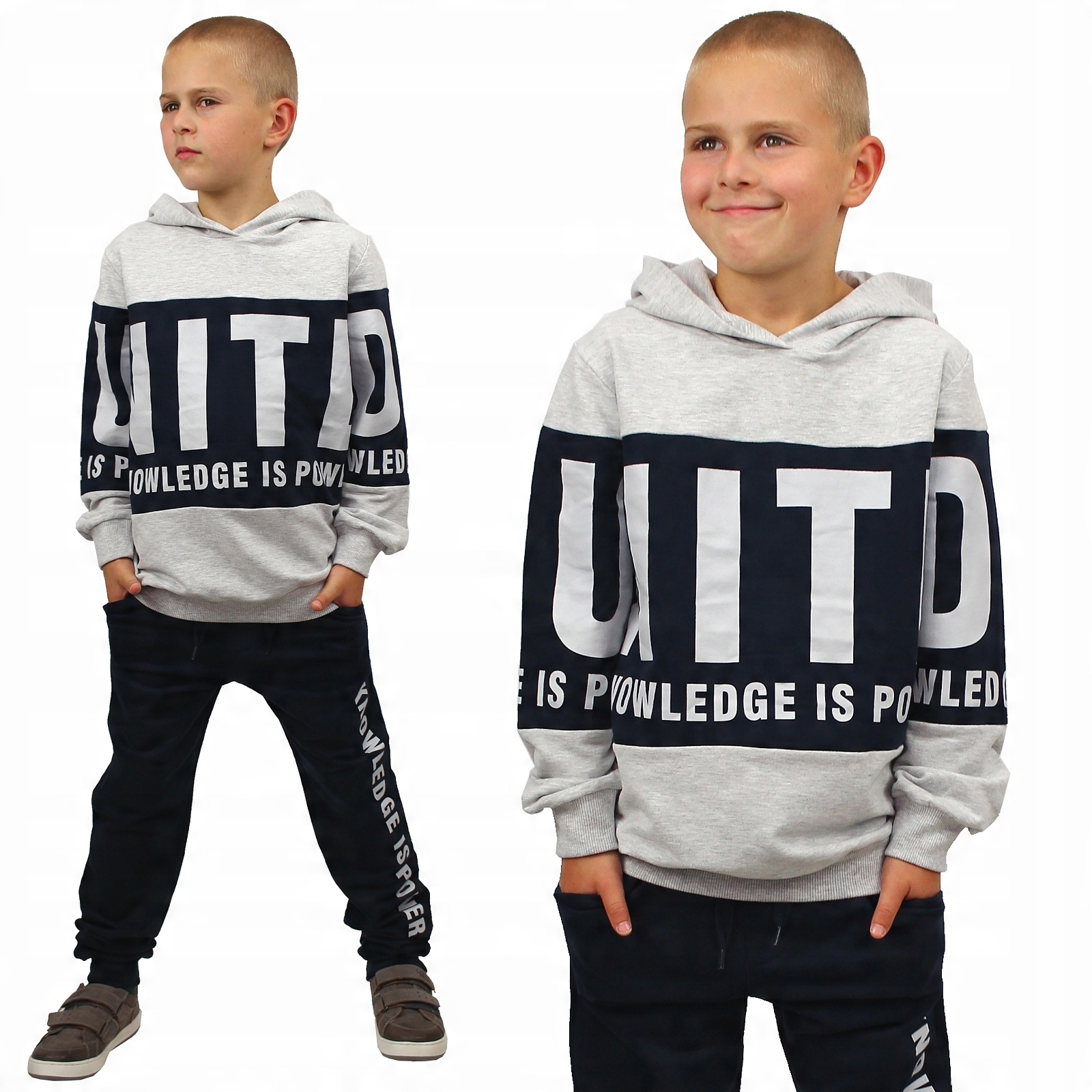 

Komplet Dresowy Kaptur Bluza Dresy Bawełna 152