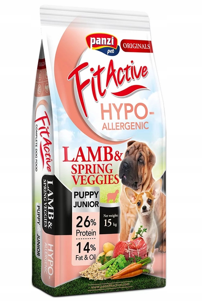 Fit Active Hypoallergenic Lamb Szczenięta Monobiałkowa Sucha Karma 15 kg