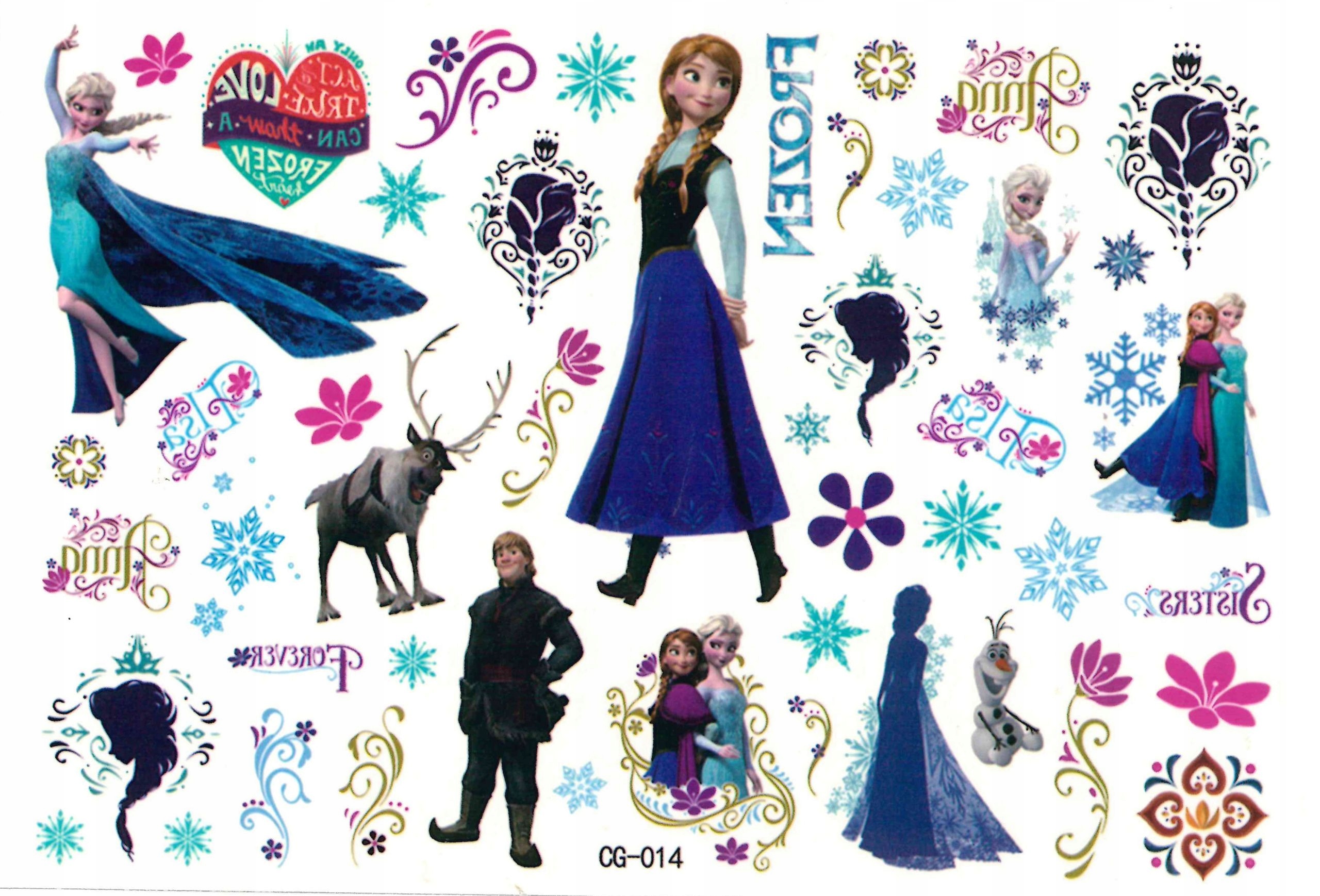 

Tatuaż zmywalny dla dzieci Elsa Anna CG014