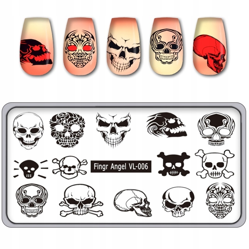 

Blaszka do Stempli do zdobienia Paznokci Czaszka