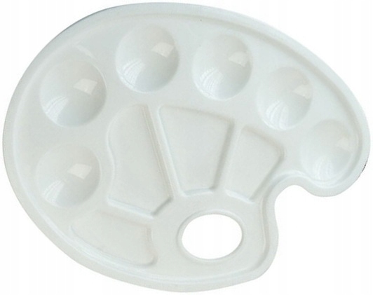 BIAŁA PLASTIKOWA PALETKA DO MIESZANIA FARB Marka bez marki