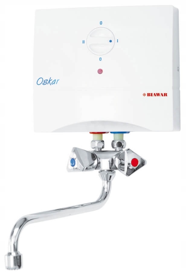 BIAWAR OSCAR ELEKTRYCZNY PRZEPŁYWOWY NADUMYWALKOWY PODGRZEWACZ WODY 5,5KW