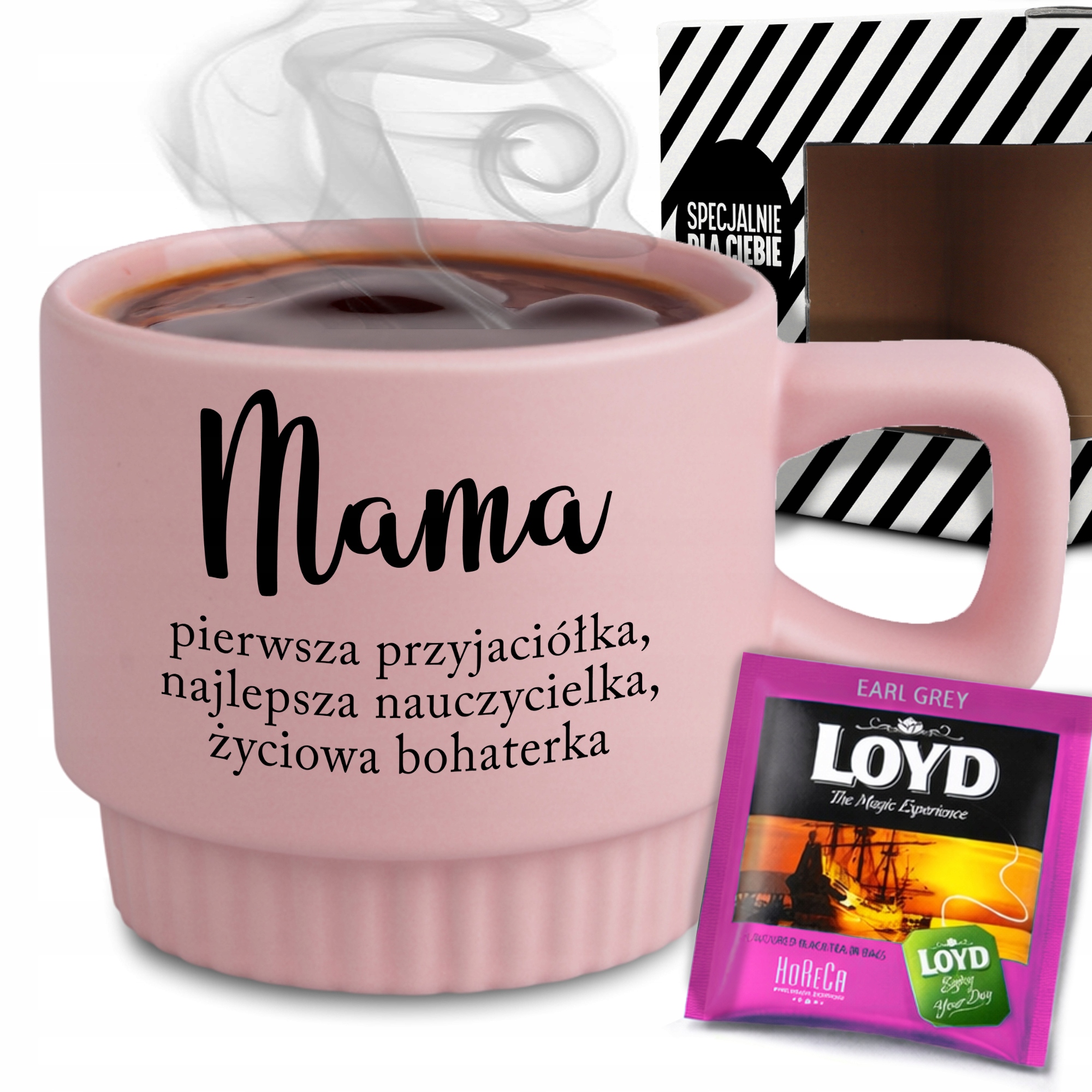 Ryhovaný Hrnček, Krabička Ružový Čaj, Mama, Prvá Kamarátka, Darček