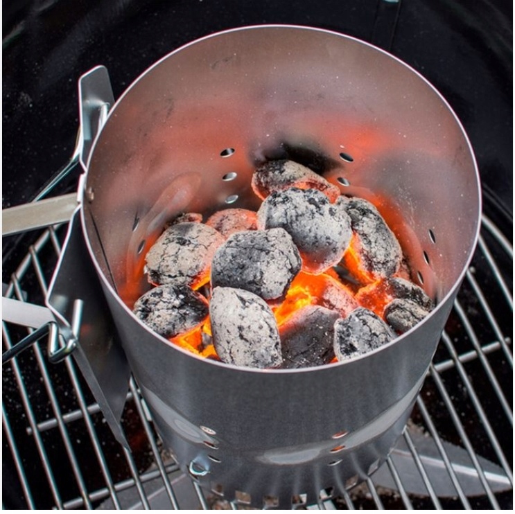 Komin ROZPALACZ do Rozpalania GRILLA Węgla Brykietu STAL NIERDZEWNA BBQ Producent ZDTrading