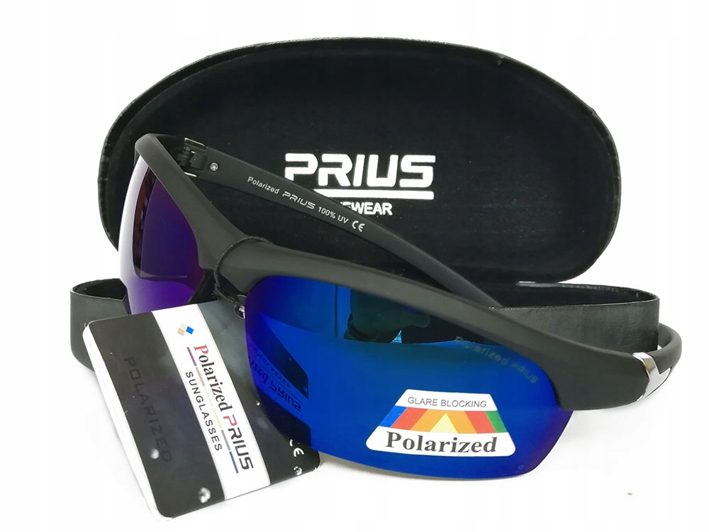 OKULARY MĘSKIE POLARYZACYJNE PRIUS SPORTOWE UV400 Model 212 srebrny