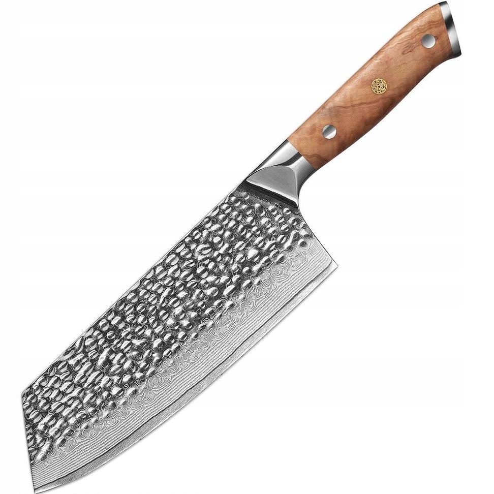 Damaškový kuchynský nôž Zayoku Cleaver/Hnedá KP-37482