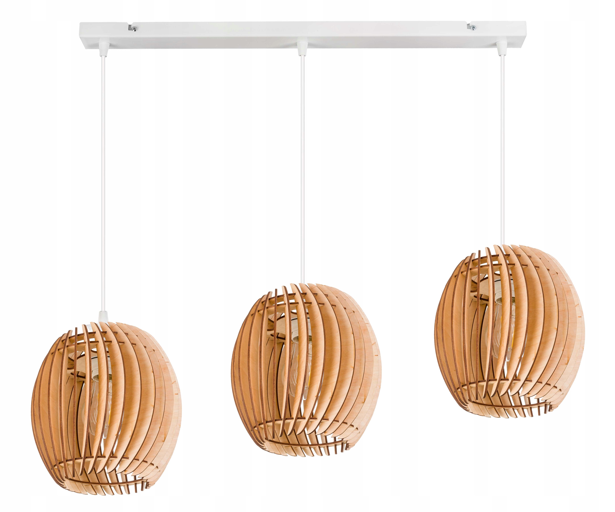 Závěsná Lampa stropní lustr Zwis trámová lampa Beczułka dřevo na 3x E27