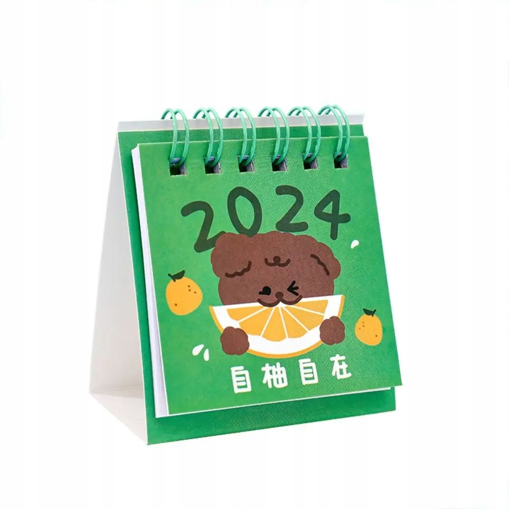 Mini 2024 Desk Calendar Simple 2024 Coil Calendar Book Monthly Planner