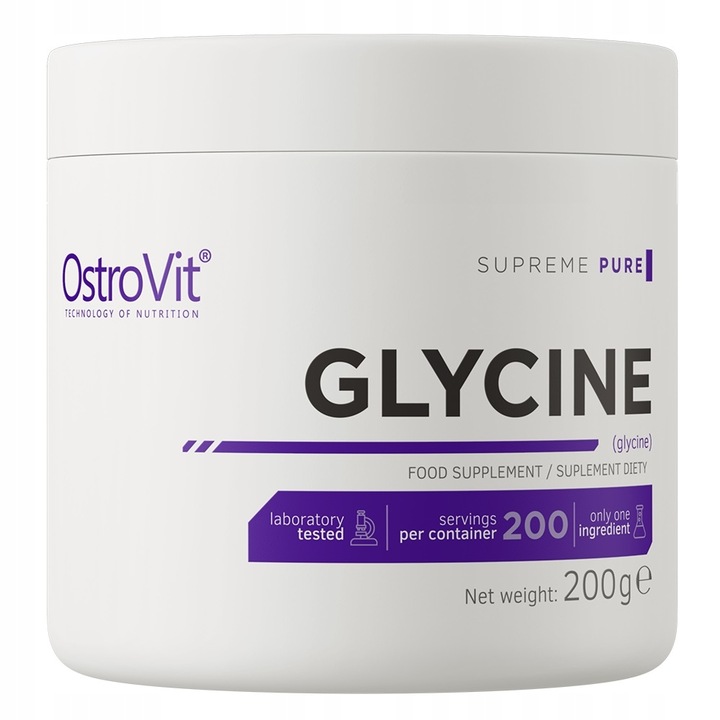 Порошок Supreme Pure Glycine OstroVit 200 г натуральный