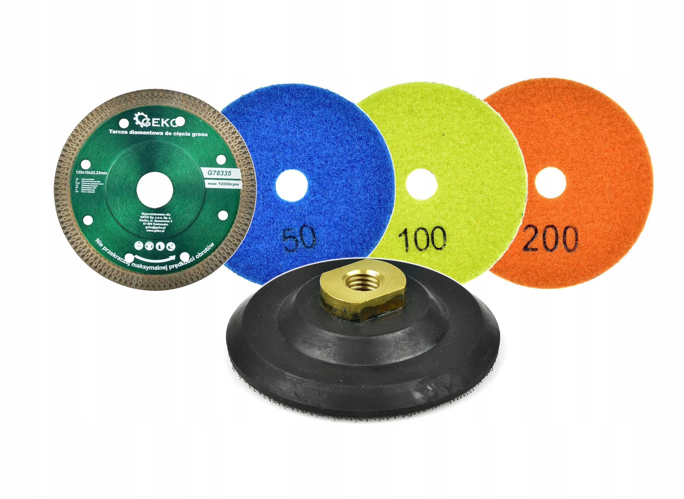 TARCZE do SZLIFOWANIA CIĘCIA GRESU zestaw 125x10x22.23