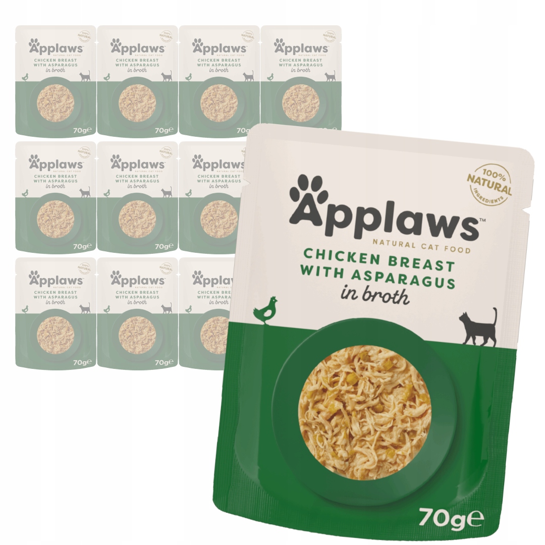 Levně Applaws Cat Mokré Krmivo Pro Kočky 12x70 g Kuře s chřestem v vývaru