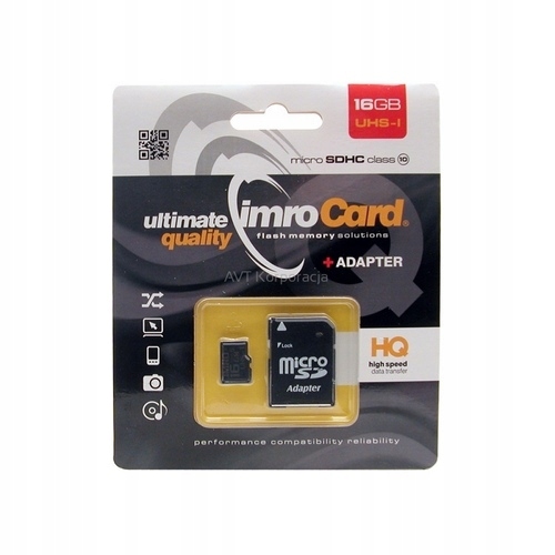 

Karta pamięci microSD 16GB Imro+ adp 10C