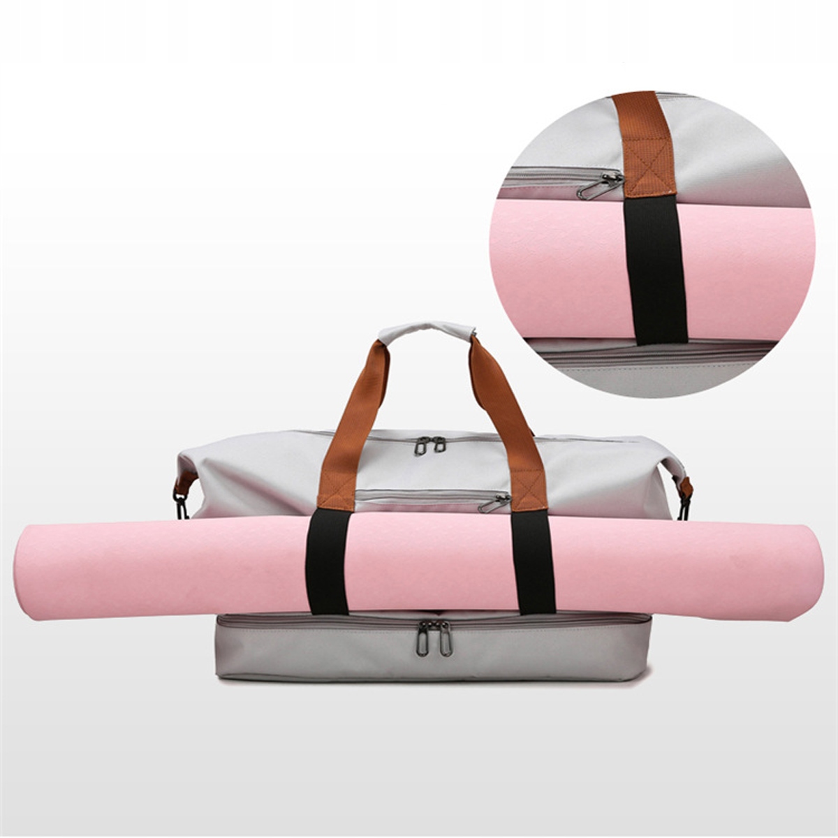 DAMSKA MĘSKA TORBA PODRÓŻNA DO JOGI SPORTOWEJ NA SIŁOWNIĘ WIĘKSZA POJEMNA TORBA NA RAMIĘ TOREBKA Długość paska 140 cm