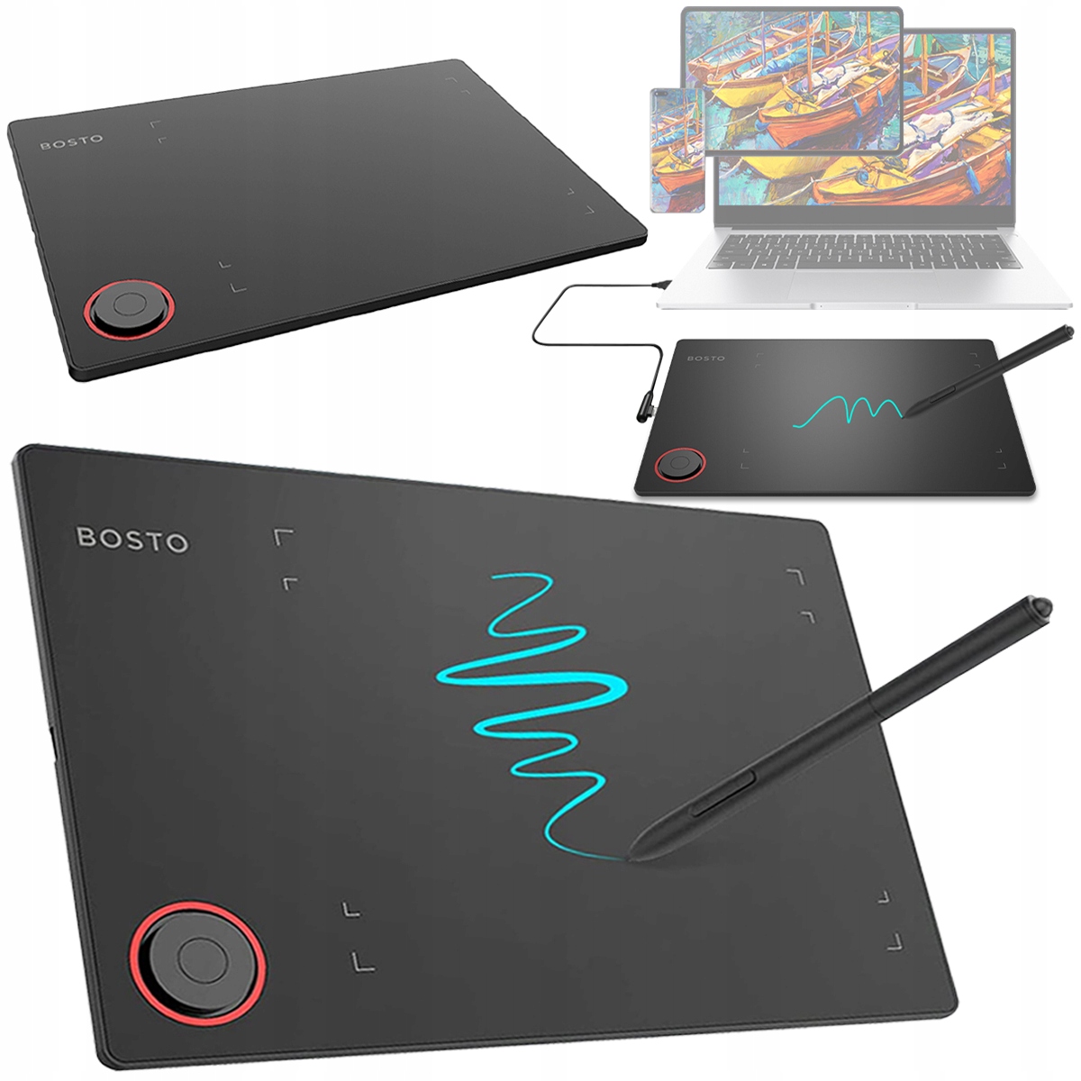 

Tablet graficzny Bosto T608 Pióro 8192 5080 Lpi