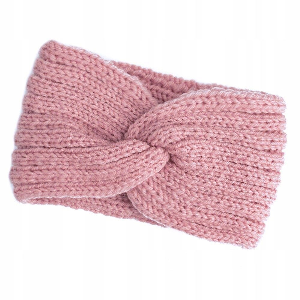 

Opaska Do Włosów zimowa Turban różowa Węzeł