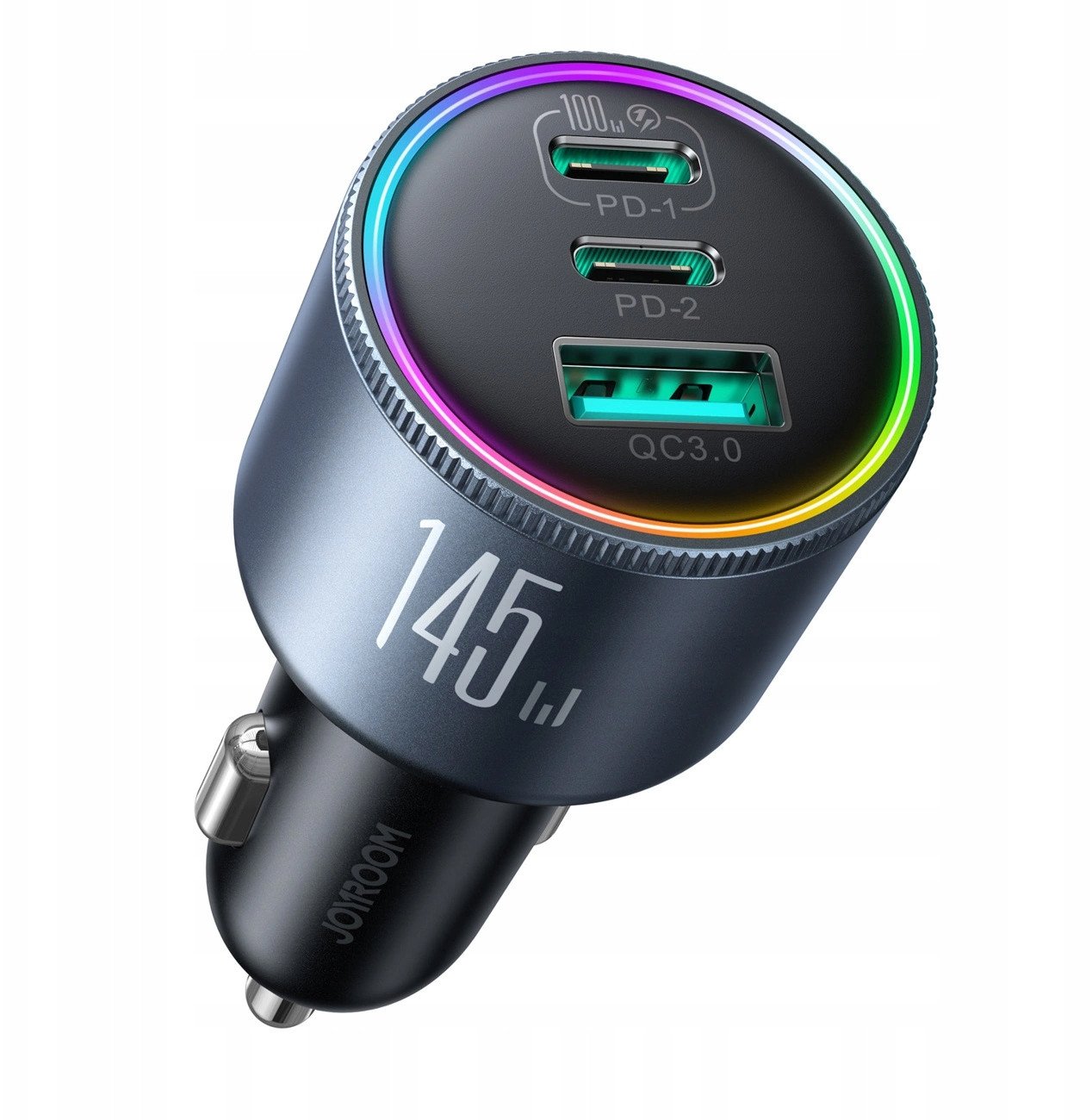 Joyroom samochodowa Joyroom JR-CCN07 145W 2xUSB-C Usb-a kabel Usb-c 100W
