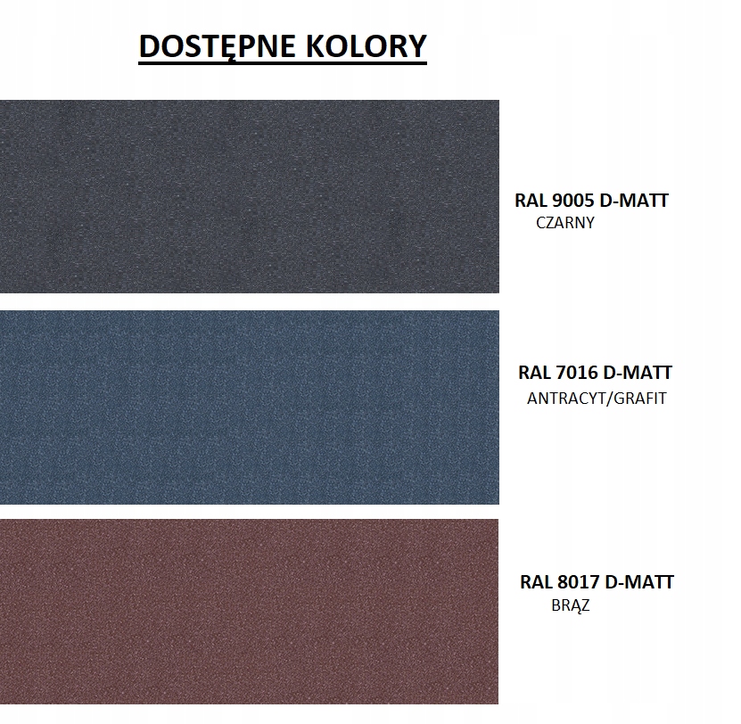 Wiatrownica dolna 1 ral9005 D-MATT CZARNY dł.1,95m Marka inna