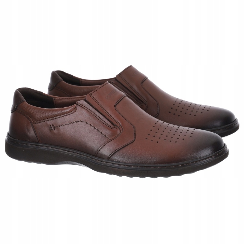 Pánské polobotky Krisbut 5610P-2-9 Cognac VEL.45