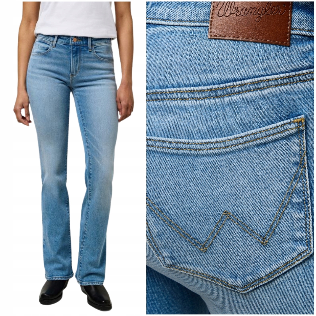 Wrangler Bootcut MistyTwilight rozšiřitelné dámské džínové kalhoty W29 L32