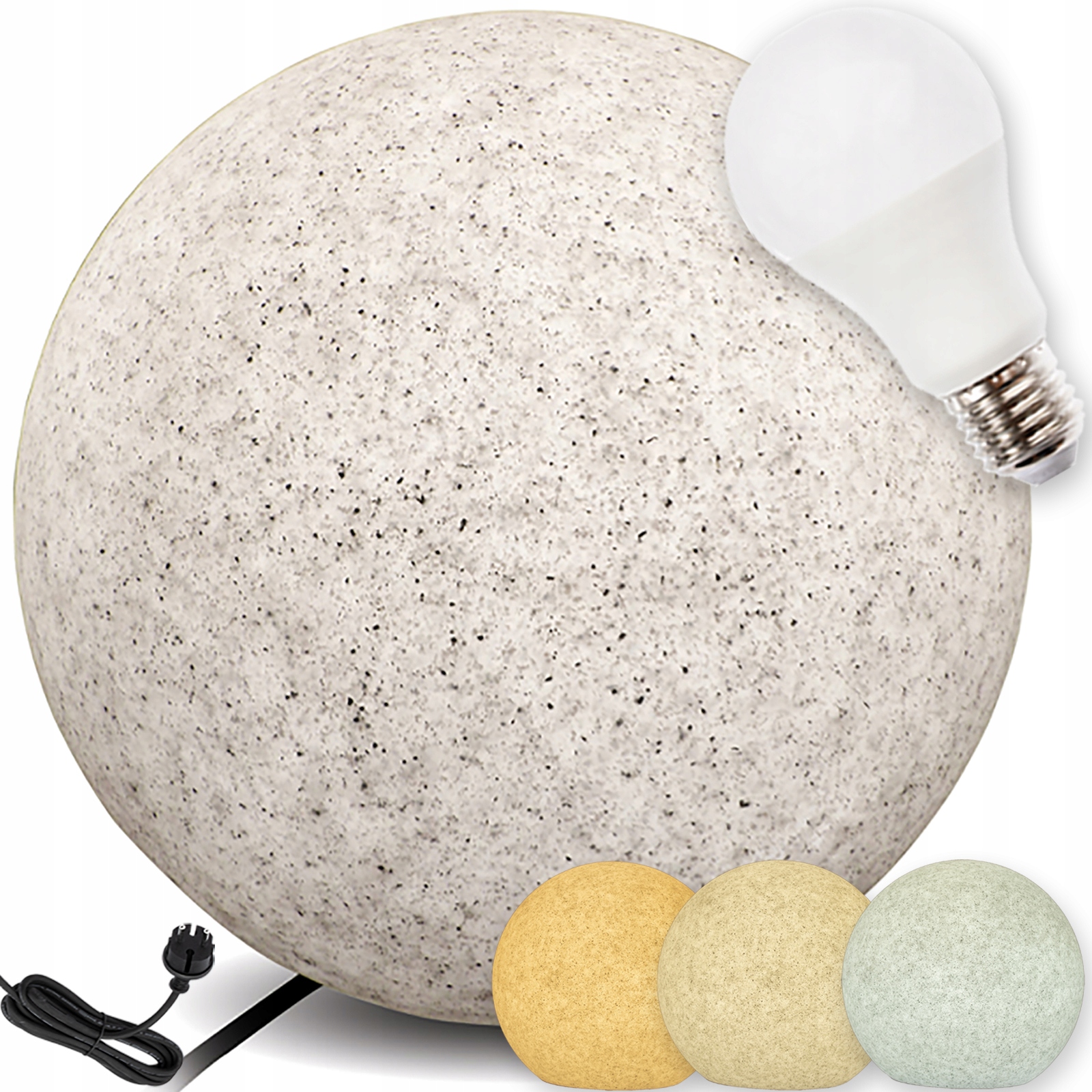 

Kula ogrodowa Naziemna Kamienna E27 28cm 10W Led