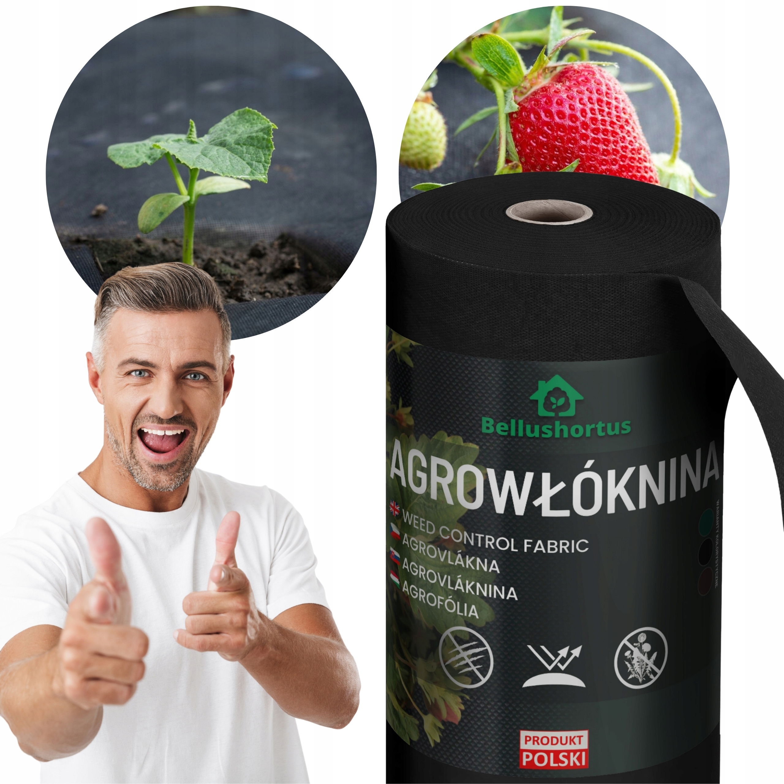 Agrowłóknina Czarna Uv 1,1m x 100 m Antychwastowa Na Chwasty Gruba 100G