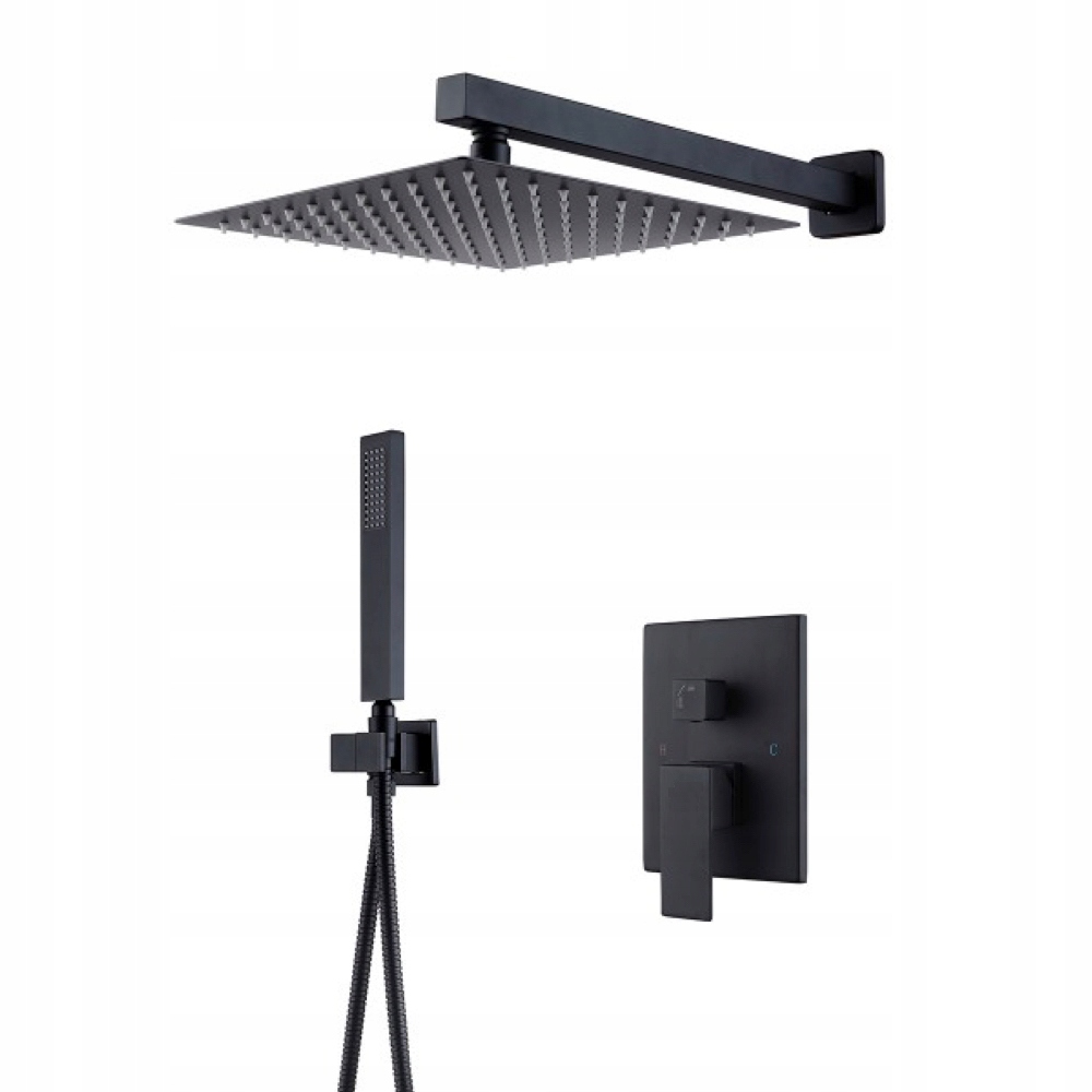 Podomítkový sprchový set Wezer PRO17B-02-BLACK