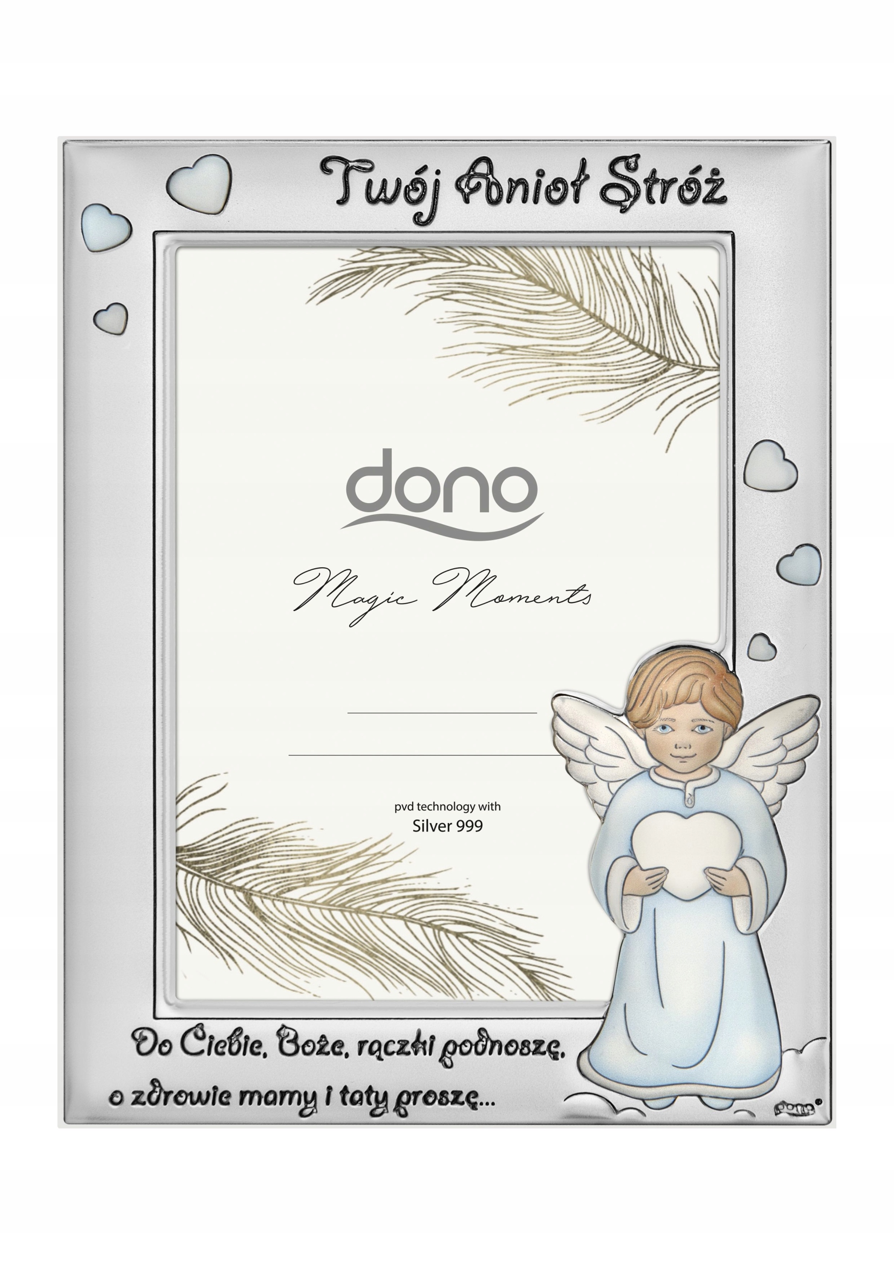 Gravírování suvenýru Rámeček Dívka stříbrný na fotografie Dárek svaté přijímání