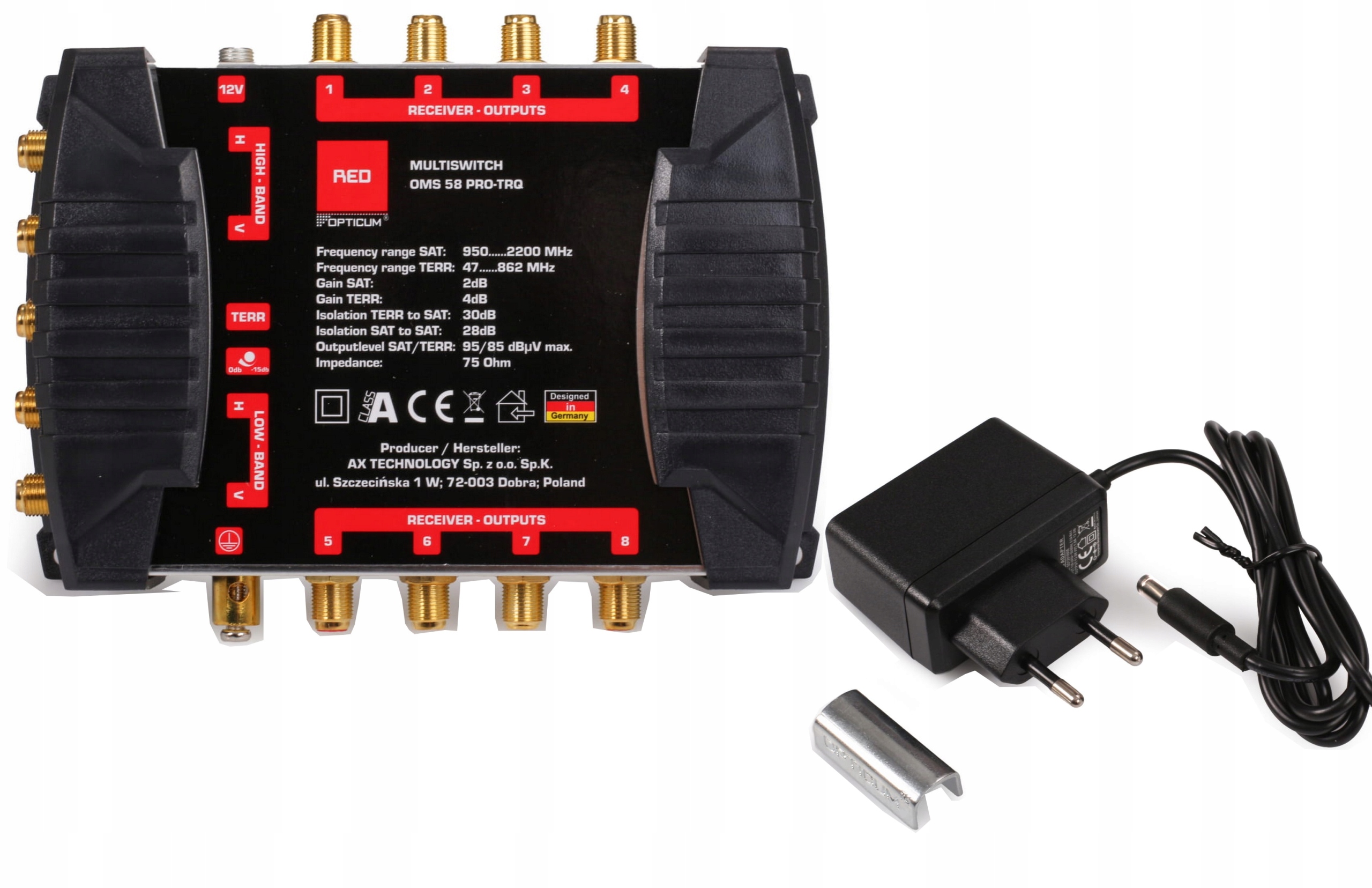 Multiswitch Opticum OMS 5x8 5/8 PRO-TRQ DVB-T