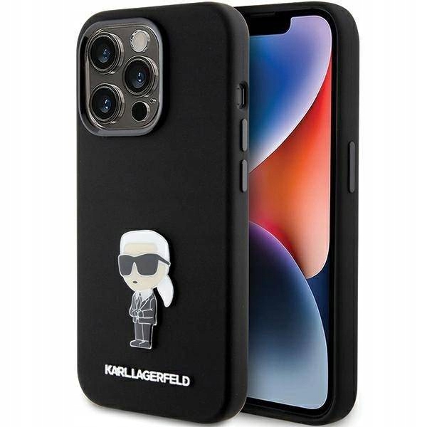 Pouzdro Karl Lagerfeld Silicone pro iPhone 15 Pro černé