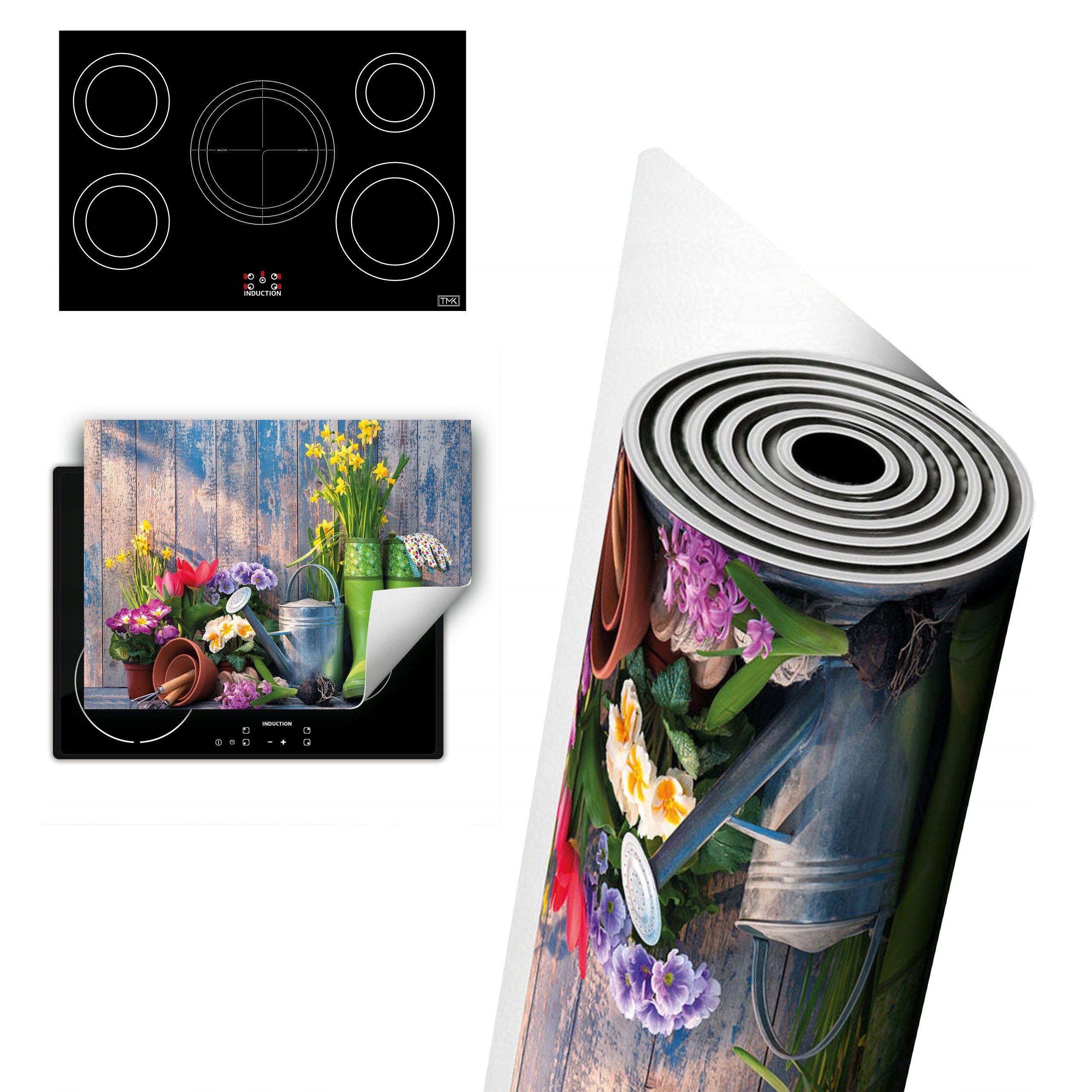 Vinylová Ochrana Na Indukci Pracovní Desky 80x52 Zahrada dřevo