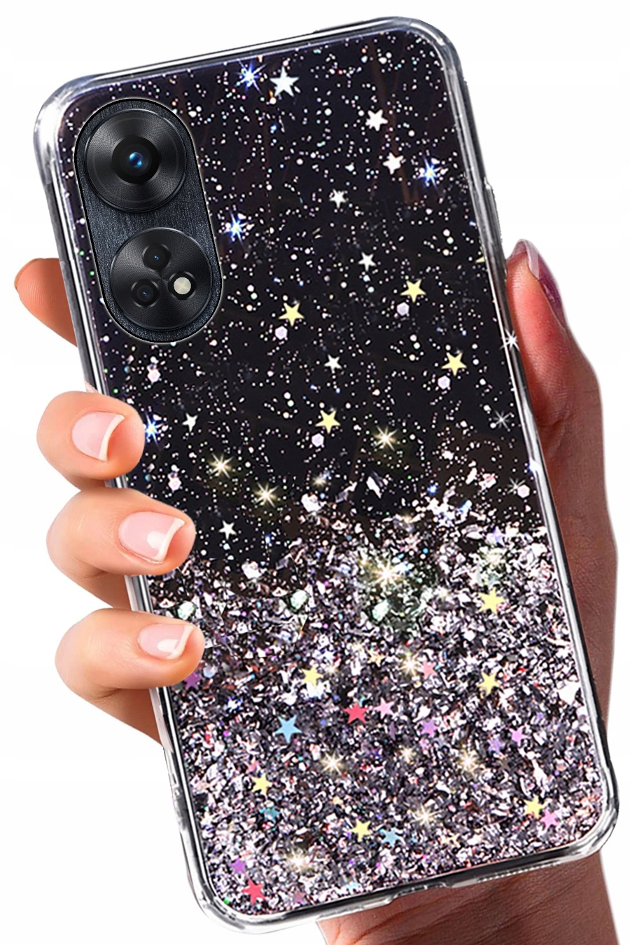 

Etui Brokat Glitter Kolor Do Oppo Reno 8T Szkło