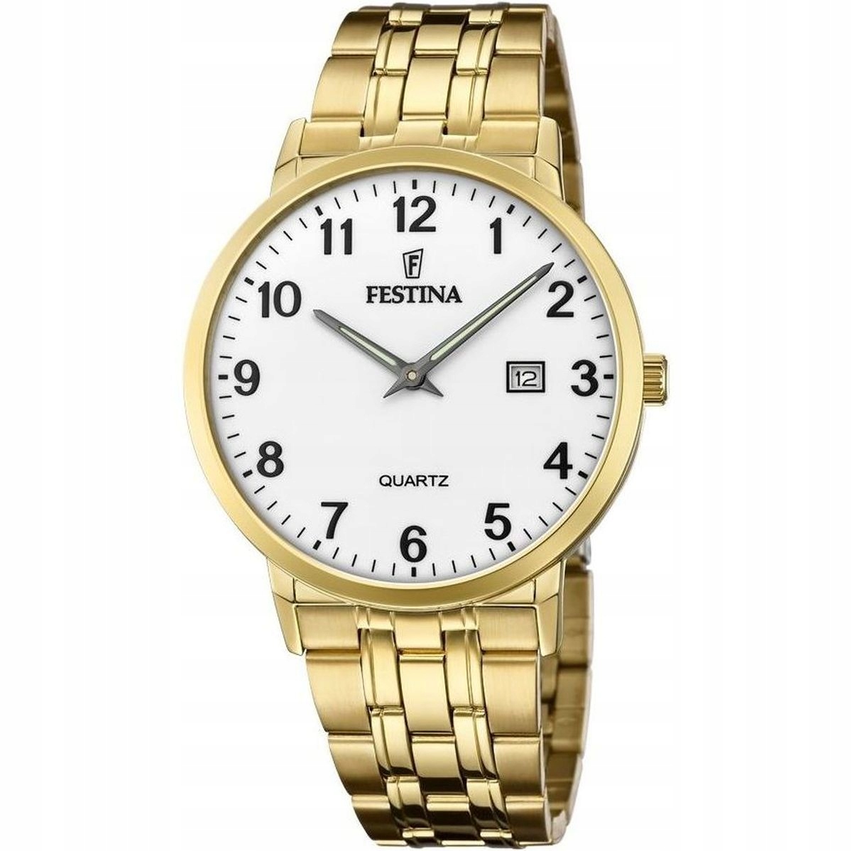 Zlaté hodinky Festina na náramku 20513/1