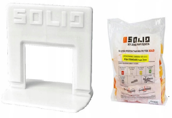 Solid System Poziomowania Płytek Klips 1,5 mm 100