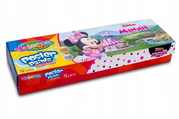 FARBY PLAKATOWE MIX 20 ML COLORINO KIDS 12 KOLORÓW MINNIE