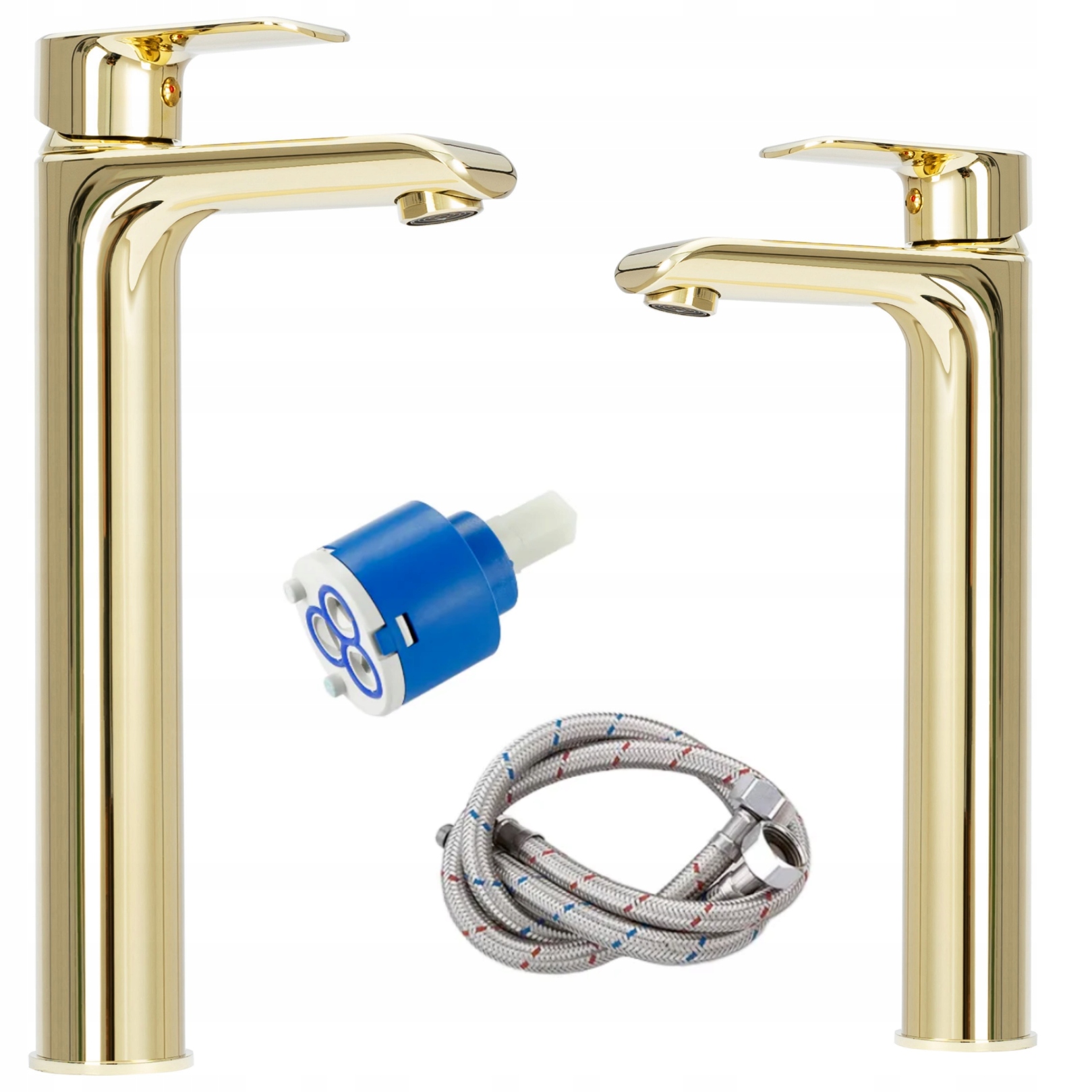 Zlatá vysoká stojanková umývadlová batéria Rea Lesk Bloom Kran