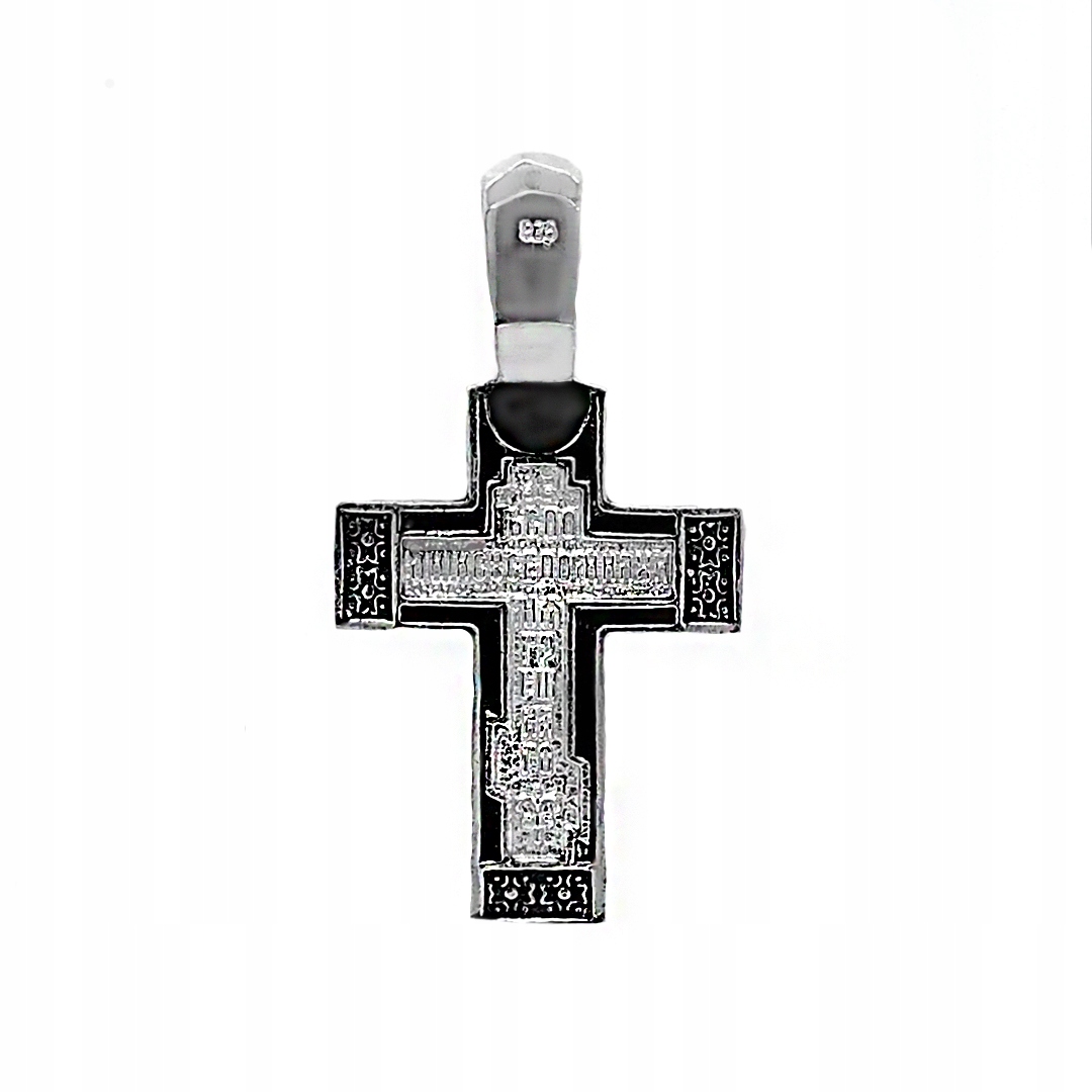 Pravoslavný kříž Stříbro 925 Náboženský přívěsek s Kristem pro něj