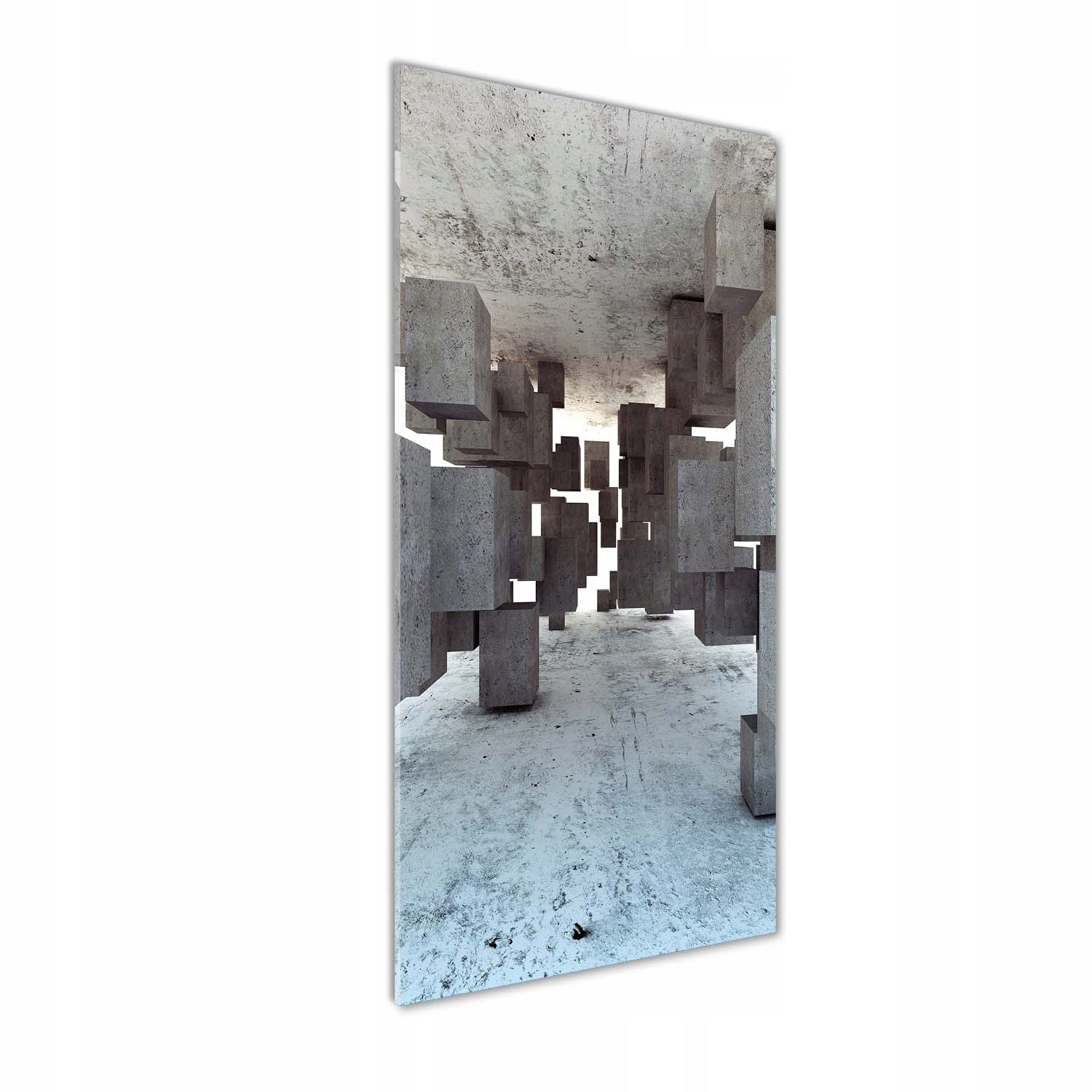 Fotoobraz na skle Krychle v betonu 50x125 cm