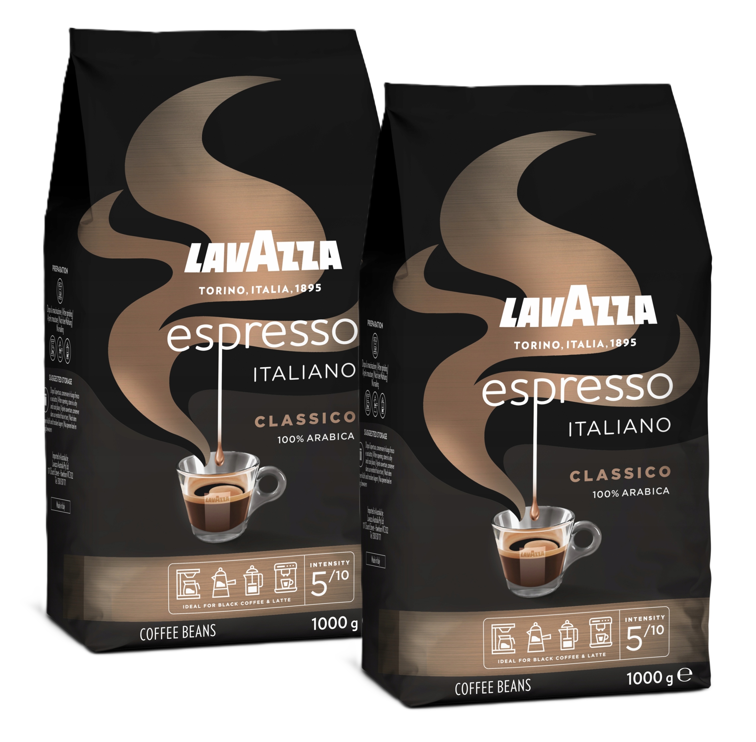 Kawa ziarnista mieszana Lavazza Espresso Italiano Classico 2x1kg