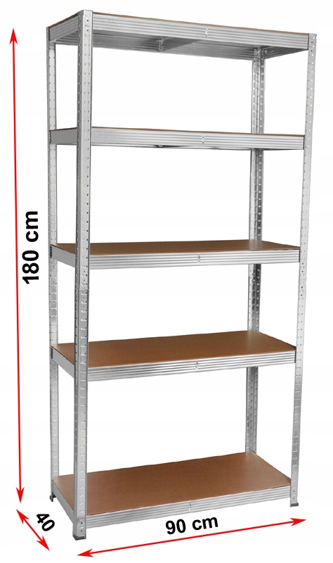 REGAL MAGAZYNOWY GARAZOWY 180x90x40 875kg STABIL Depth 40 cm