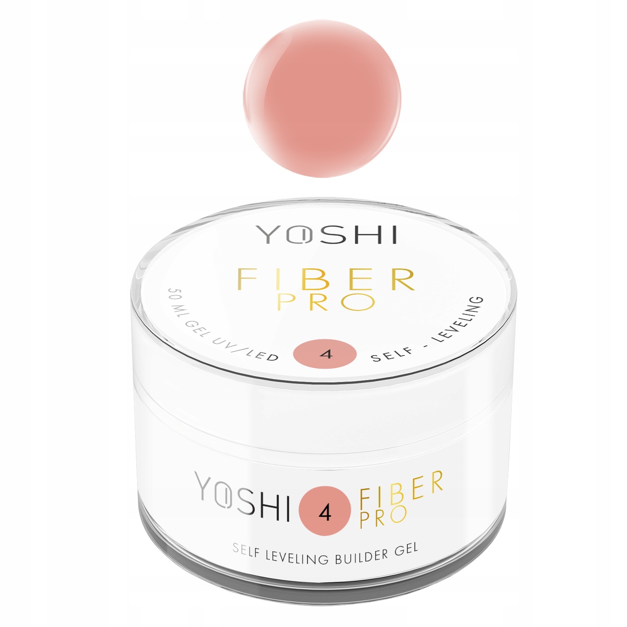 Żel Budujący Samopoziomujący Fiber Pro Uv/led No 4 Peach Pink