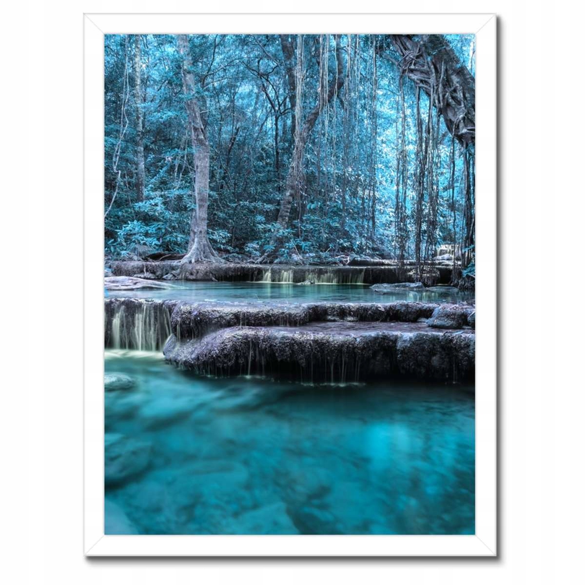 Plakáty v rámu 30x40 Erawan Modrý vodopád
