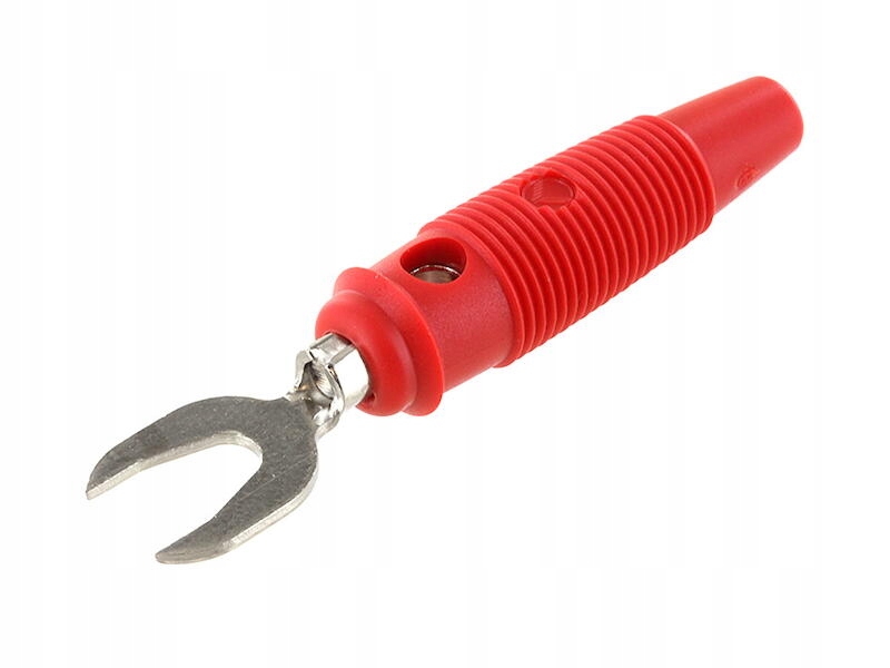 KOŃCÓWKA WIDEŁKOWA Z GNIAZDEM HIRSCHMANN CZERWONA