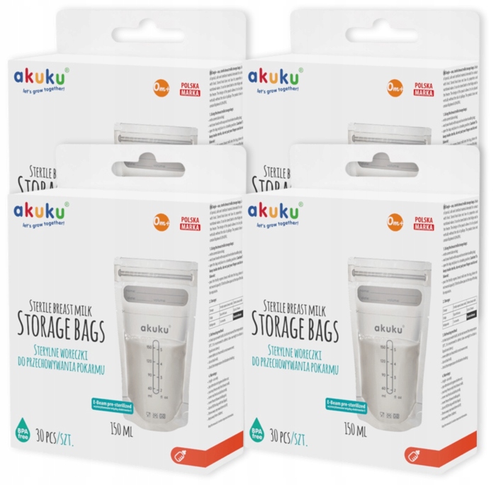 

Woreczki Akuku Do Mrożenia Pokarmu Mleka 4PAK x120