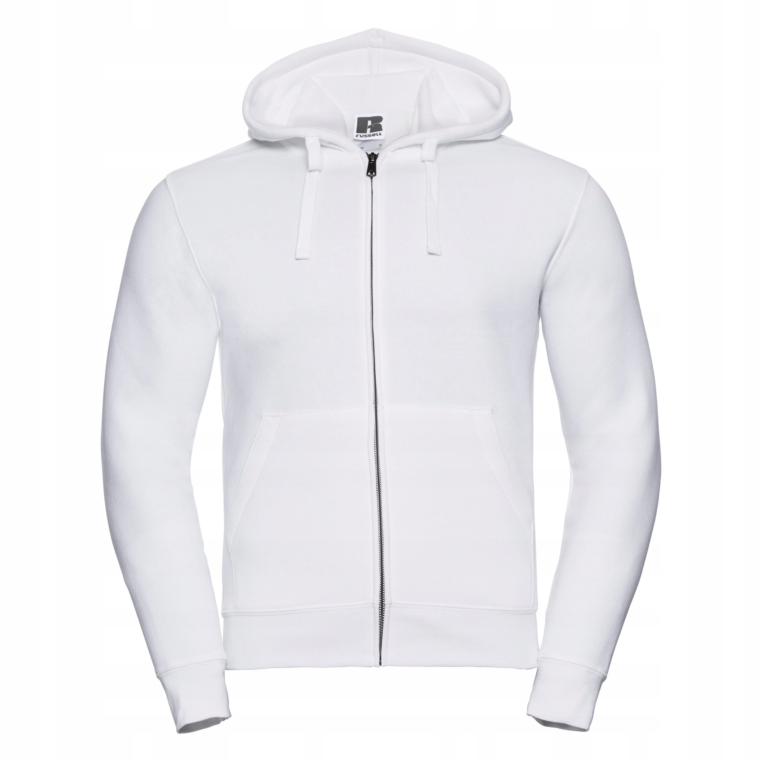 Pánská mikina s rozepínací s kapucí Authentic Bílá vel.