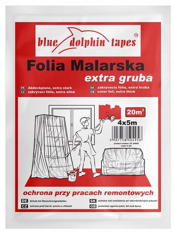 Folia malarska Blue dolphin extra gruba 4x5m